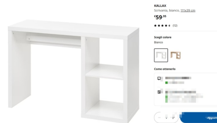 Scrivania Kallax di Ikea